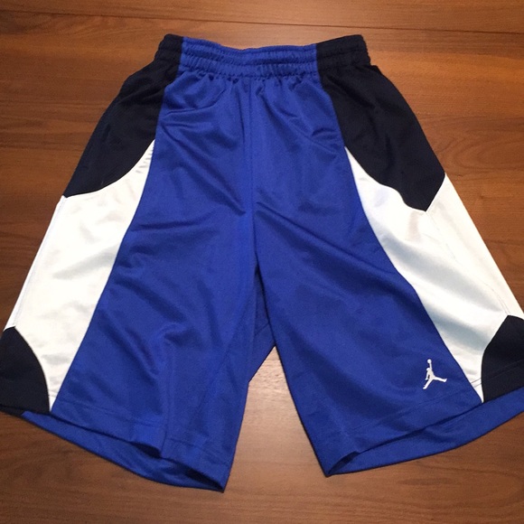 black and blue jordan shorts